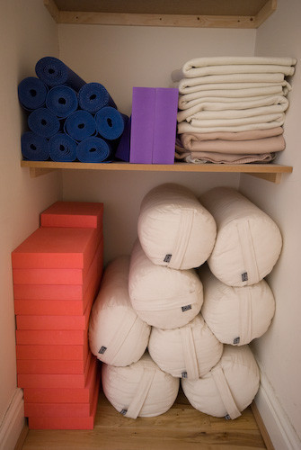 Image result for yoga studio mat storage ideas